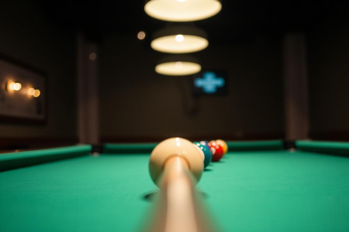 Break-Shot am 8-Ball-Tisch
